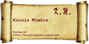 Kocsis Mimóza névjegykártya