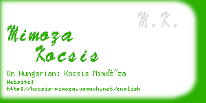 mimoza kocsis business card